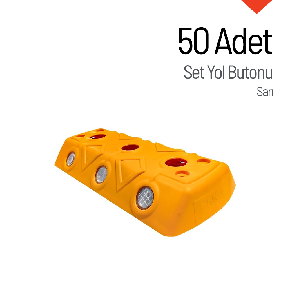 50'li Set Yol Butonu SetiPlastik Yol Butonu