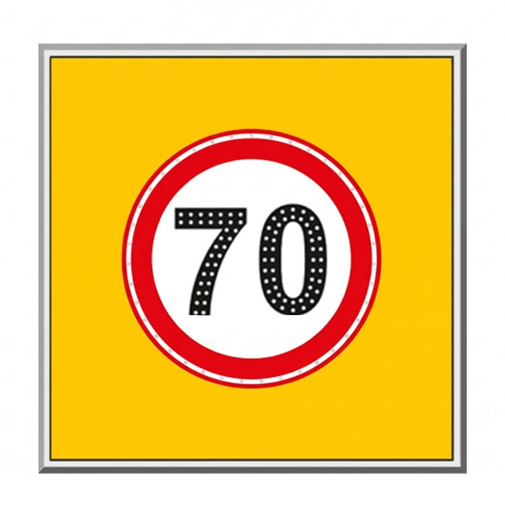AC LED'li Azami Sınırı Levhası 70 km 100 x 100 cmAC Powered LED Signboards