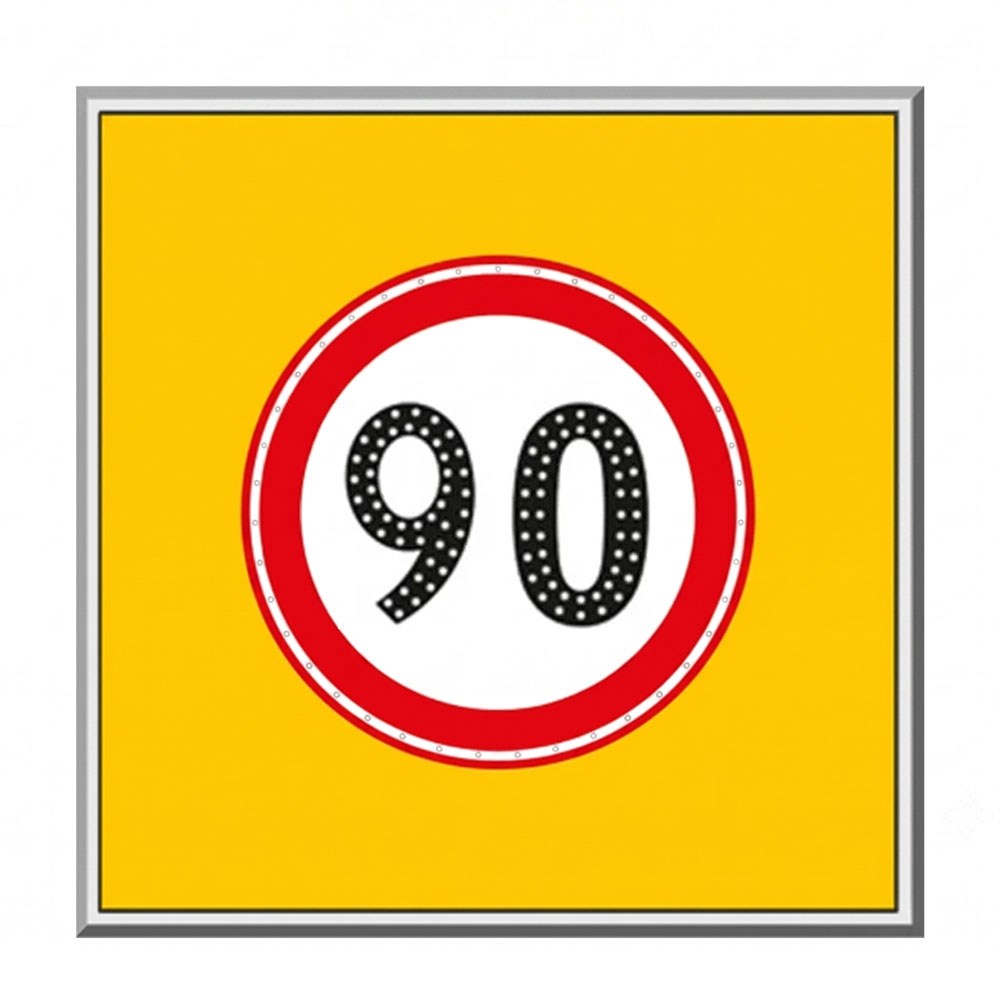 AC LED'li Azami Sınırı Levhası 90 km 100 x 100 cmAC Powered LED Signboards