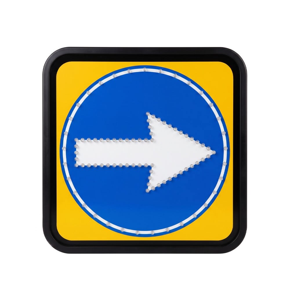 AC LED'li Mecburi Sağ Yön Levhası 60 x 60 cmAC Powered LED Signboards