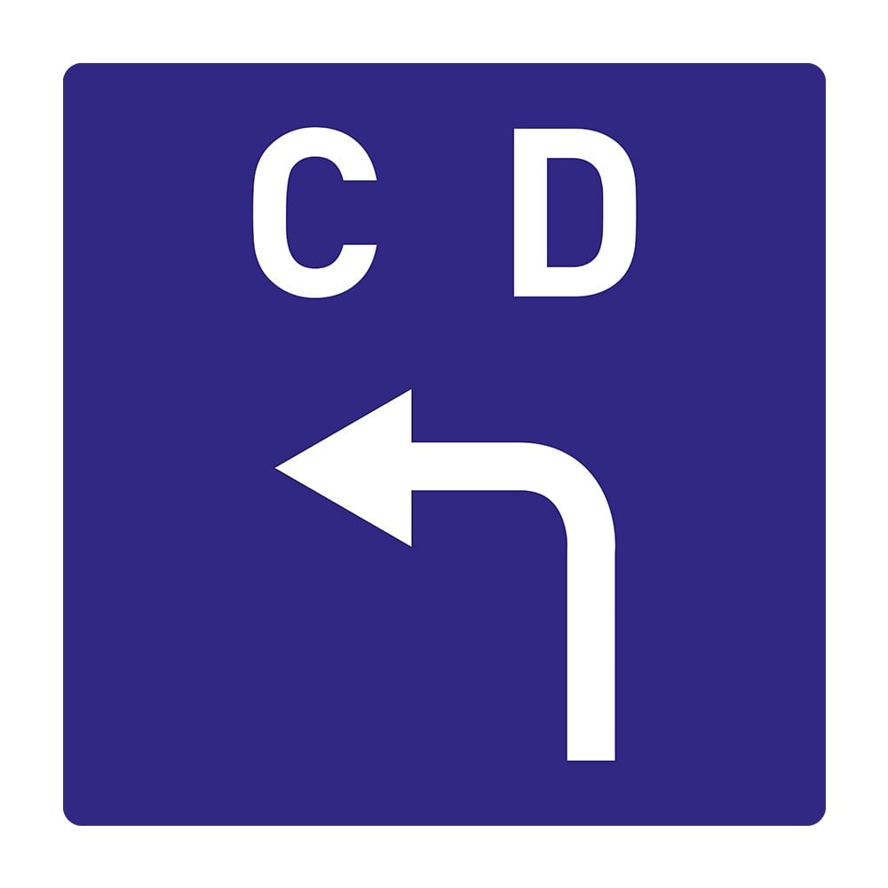 Site Building Direction Left Sign 
