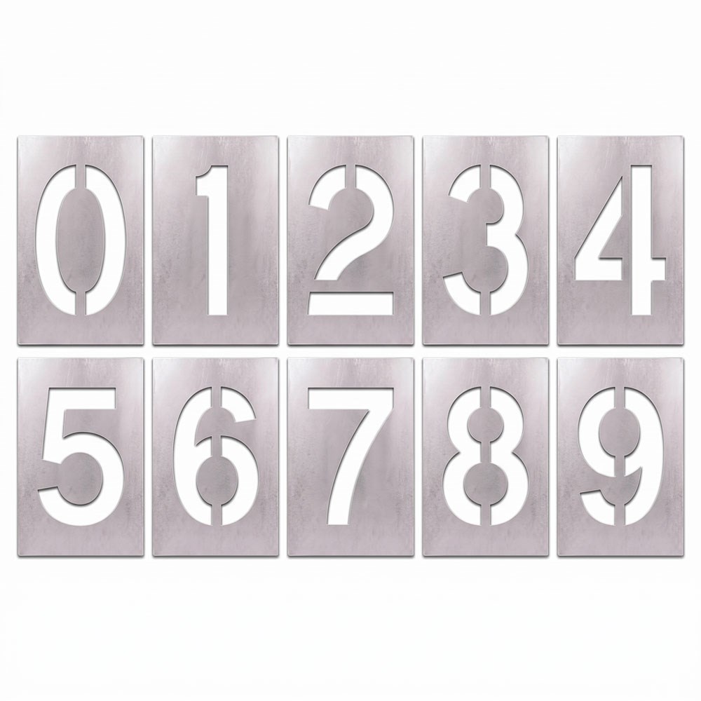 Boyama Şablonu 0-9 Rakamları (10 Rakam) 25x50cmBoyama Şablonları