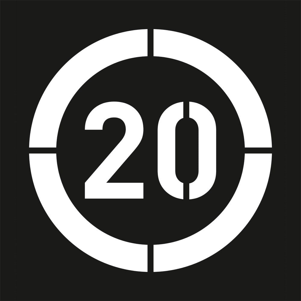 Boyama Şablonu Azami Hız Sınırı 20km Alüminyum 100x100cm