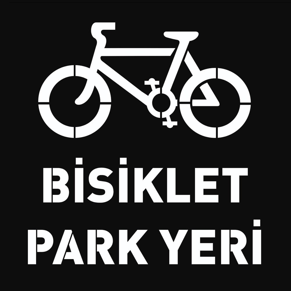Boyama Şablonu Bisiklet Park Yeri Alüminyum 100x100cmBoyama Şablonları