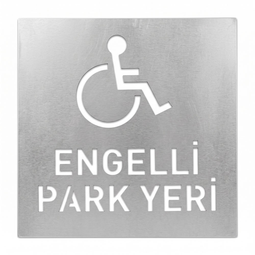 Boyama Şablonu Engelli Park Yeri Alüminyum 100x100cmBoyama Şablonları