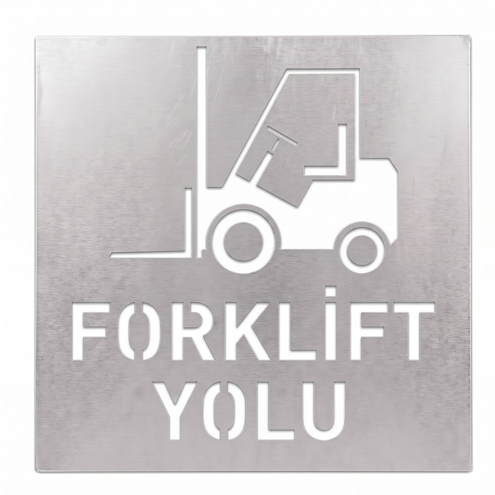 Boyama Şablonu Forklift Yolu Alüminyum 100x100cmBoyama Şablonları
