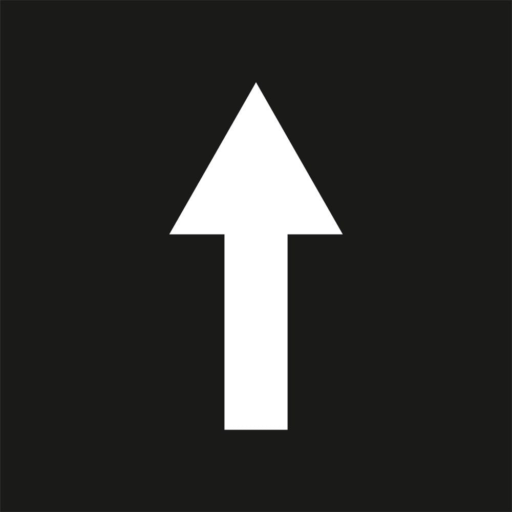 Aluminium Painting Stencil ''Straight Ahead Only'' 100x100 cm