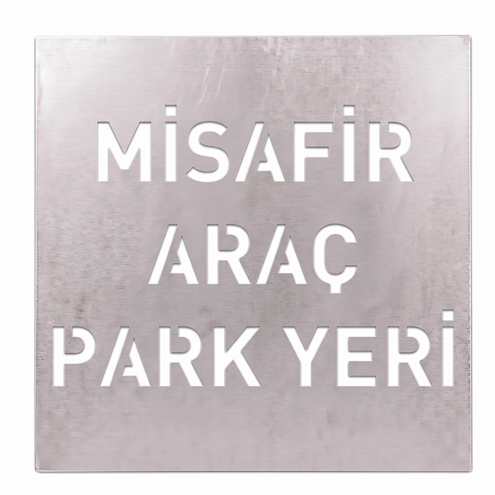 Boyama Şablonu Misafir Araç Park Yeri Alüminyum 100x100cmBoyama Şablonları