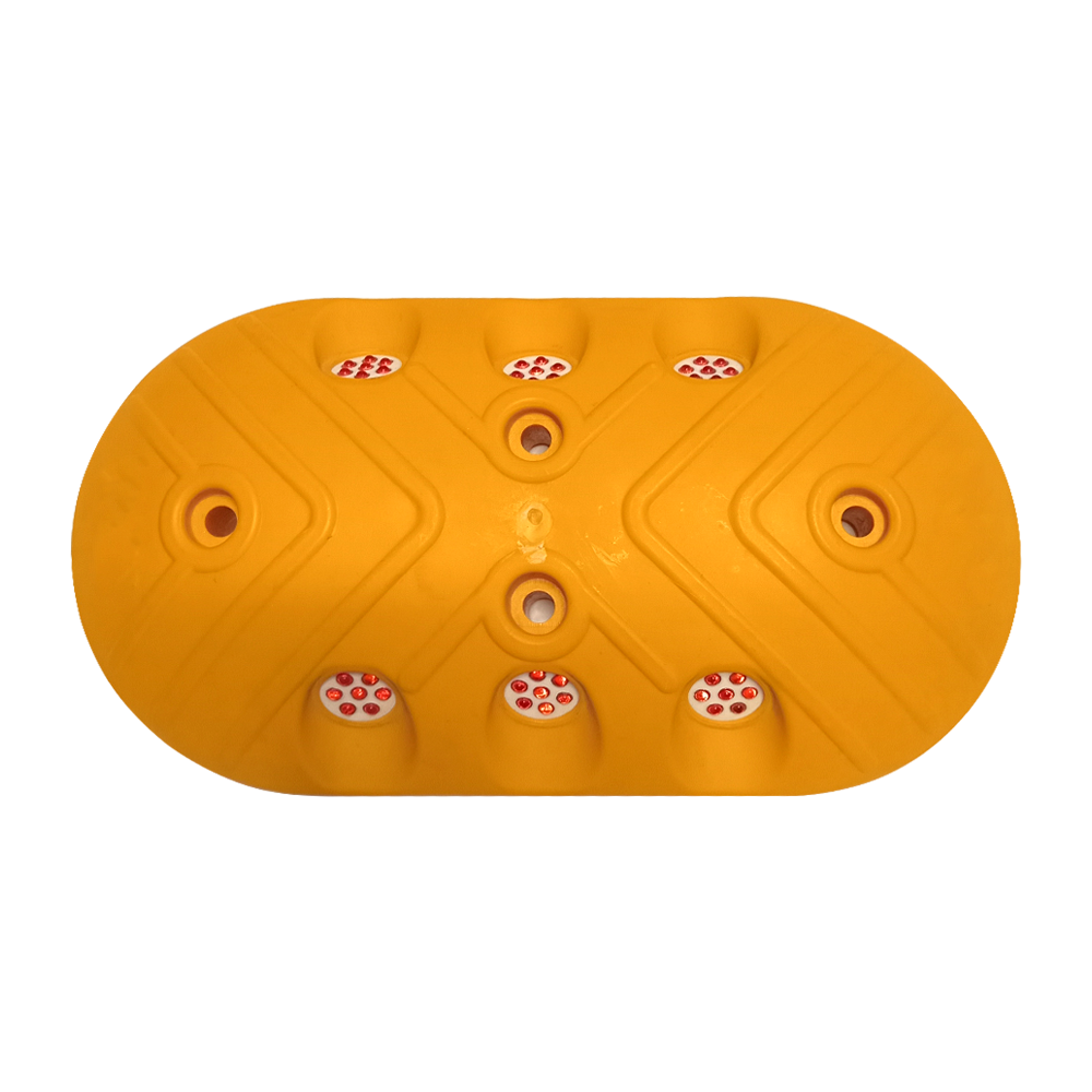 Cam Reflektörlü Plastik Oval Yol ButonuPlastik Yol Butonu