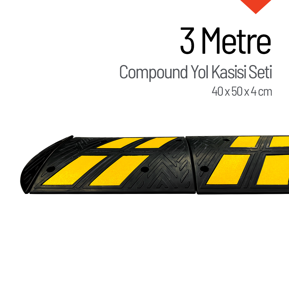 Compound Yol Kasisi Set, Hız Kesici 40 x 50 x 4 cm - 3 MetreCompound Yol Kasisi Setleri