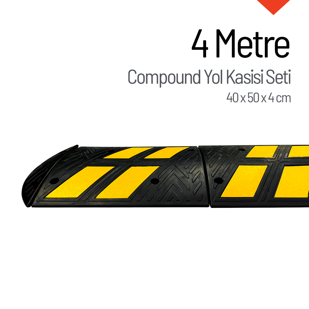 Compound Yol Kasisi Set, Hız Kesici 40 x 50 x 4 cm - 4 MetreCompound Yol Kasisi Setleri