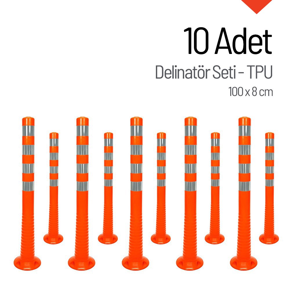 Delinatör 100 x 8 cm 10 Adet, Esnek DubaDelinatörler