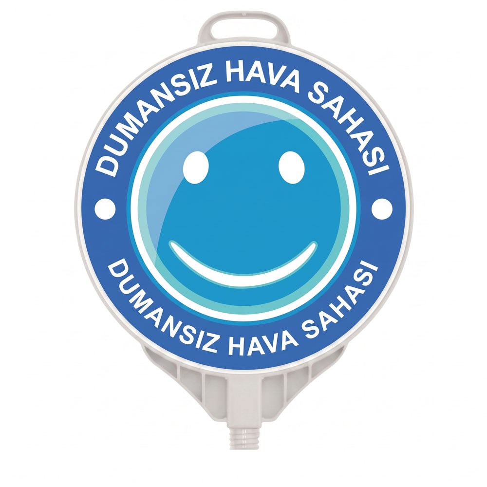 Dumansız Hava Sahası Yuvarlak Uyarı Levhası Çift Yönlü  Ø 38 cmYuvarlak Levhalar