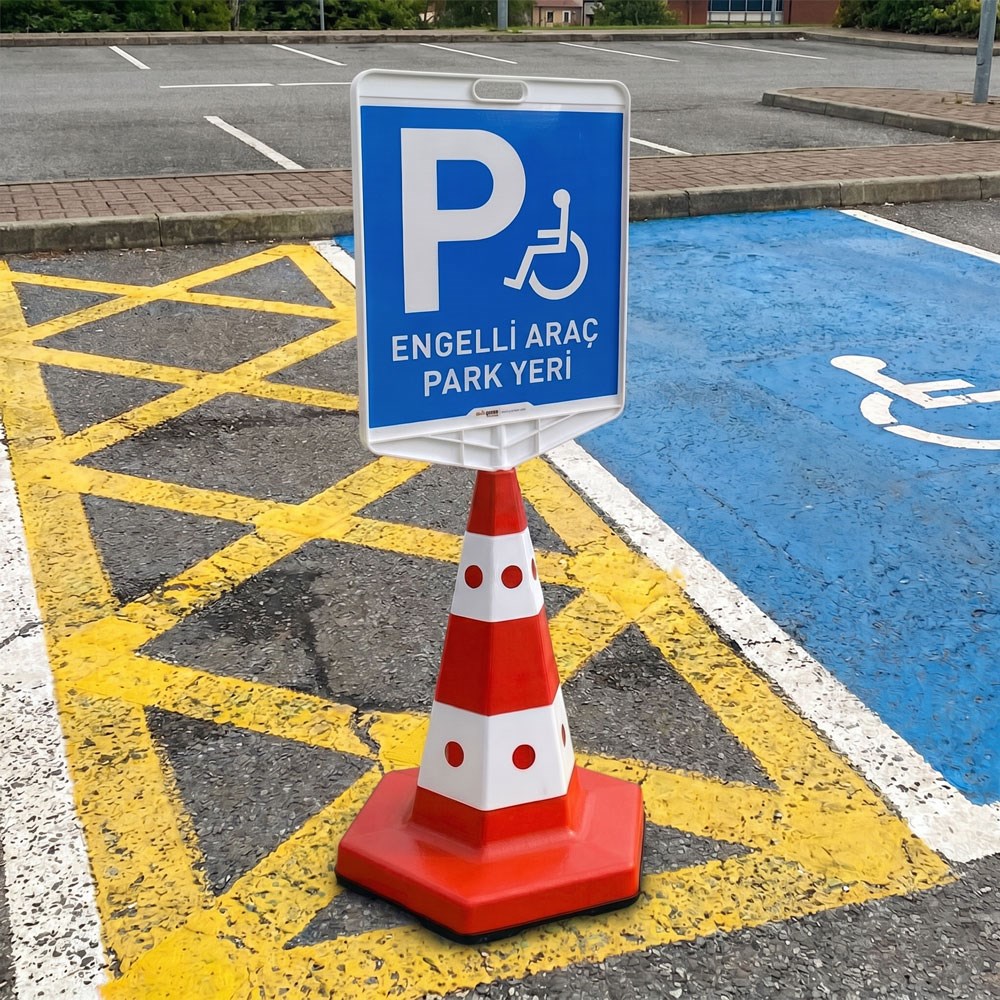 Engelli Araç Park Yeri Dikdörtgen Levha Çift Taraf BaskıRectangular Signboards