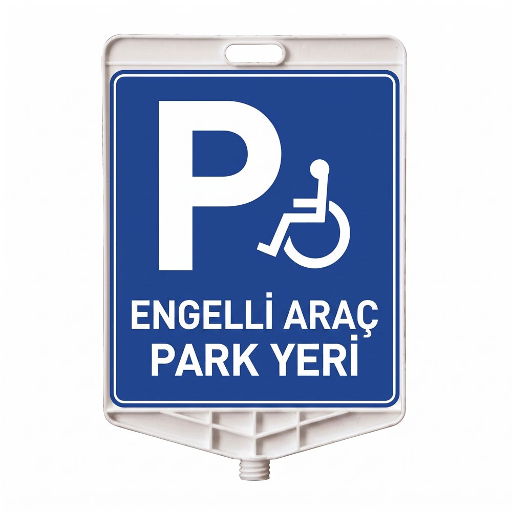 Engelli Araç Park Yeri Dikdörtgen Levha Çift Taraf BaskıRectangular Signboards