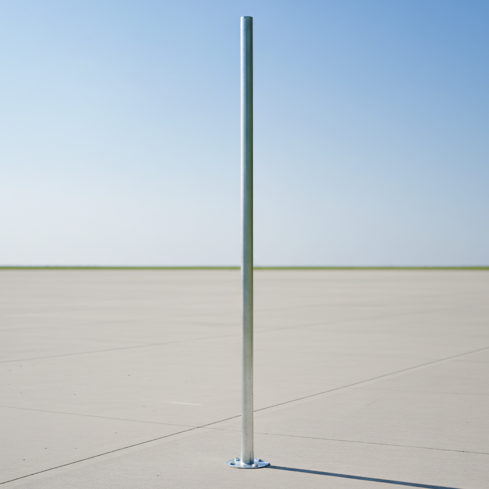 Galvaniz Yuvarlak Direk 2,5 metre FlanşlıGalvaniz Direk