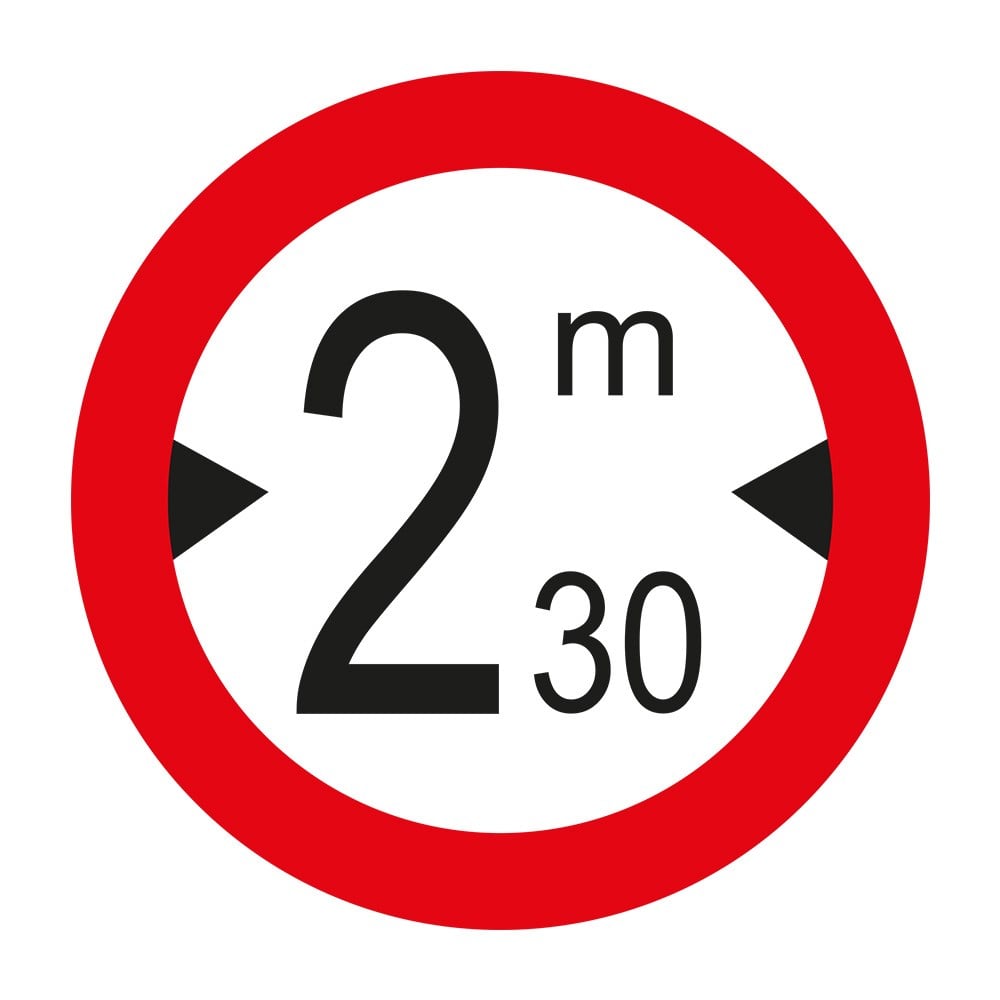 ''Vehicle Width Restriction'' Sign  TT-20