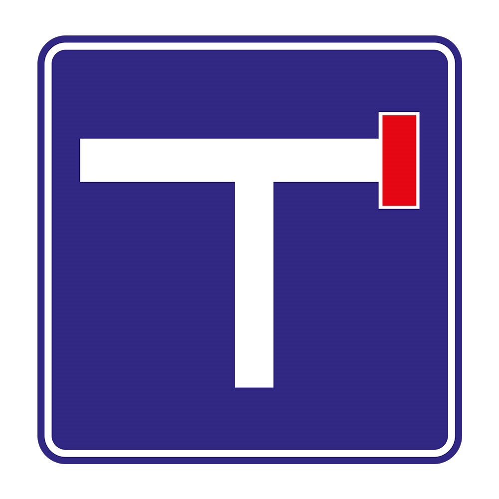 ''Dead End On The Right'' Sign B-2d
