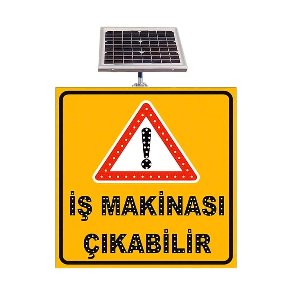 Güneş Enerjili İş Makinesi Çıkabilir Levhası 100 x 100 cmGüneş Enerjili Ledli Levhalar