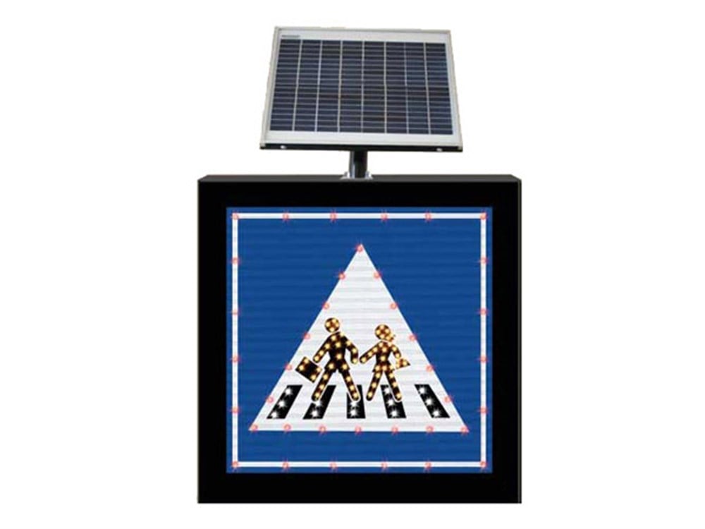 Solar Powered School Crossing Sign B 14-b (650 x 650 x 100 mm