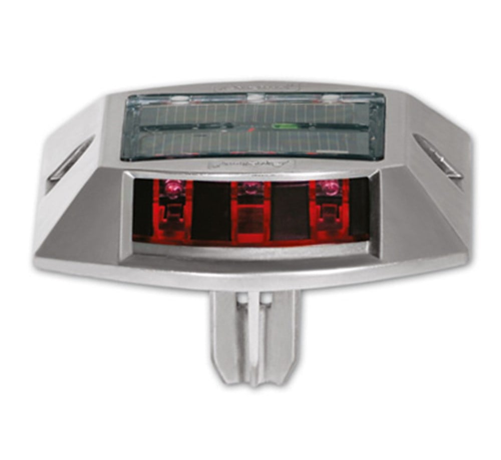 Solar Road Stud with Shank-Red