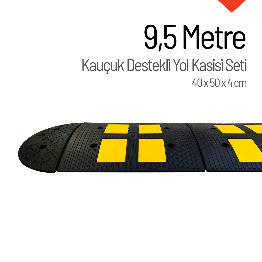 Kauçuk Destekli Yol Kasisi Set, Hız Kesici 40 x 50 x 4 cm - 9,5 MetreCompound Yol Kasisi Setleri