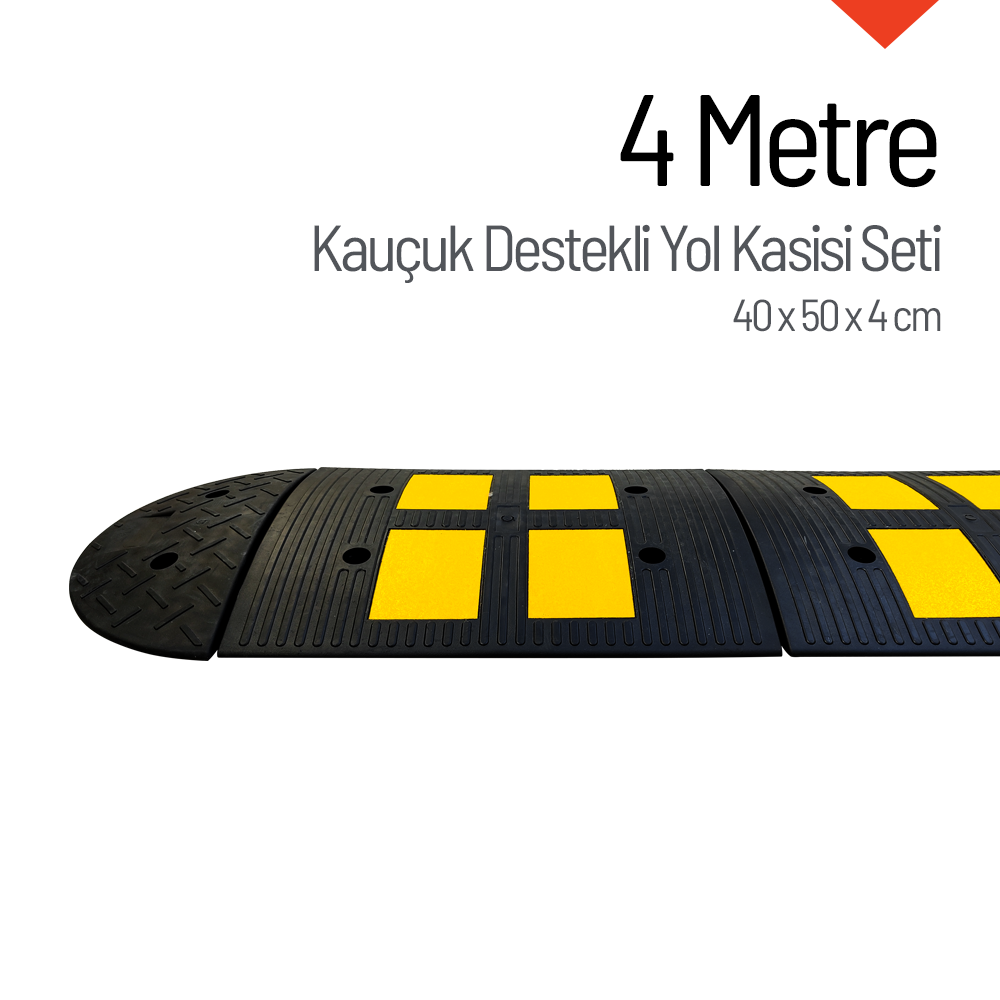Kauçuk Destekli Yol Kasisi Set, Hız Kesici 40 x 50 x 4 cm - 4 MetreCompound Yol Kasisi Setleri