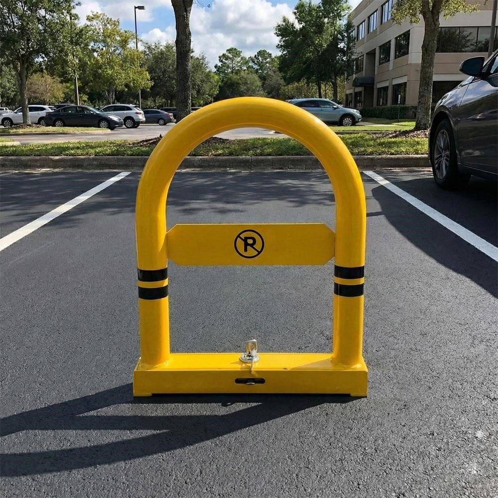 Kilitli Otopark Direği 50 cm, Yatar U Tip Park BariyeriKilitli Park Direkleri