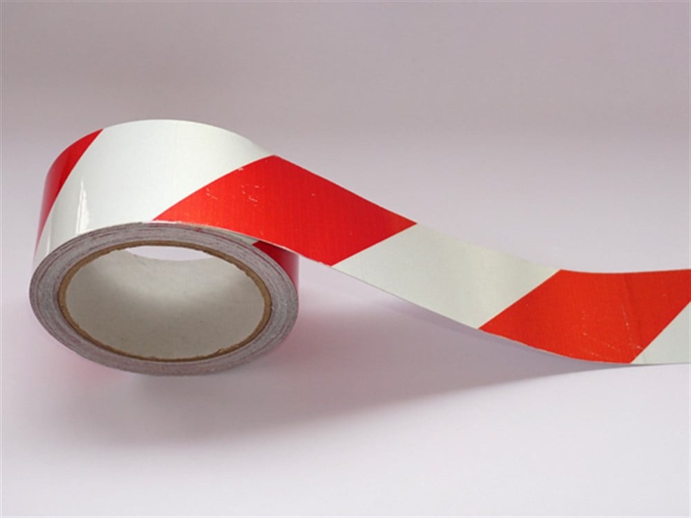 Kırmızı - Beyaz Reflektif Bant 5 cm x 10 m