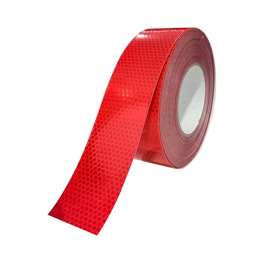 Kırmızı Reflektif Bant Mikroprizmatik, Reflektif Şerit 5 cm x 30 mReflektif  Bant-Reflektör