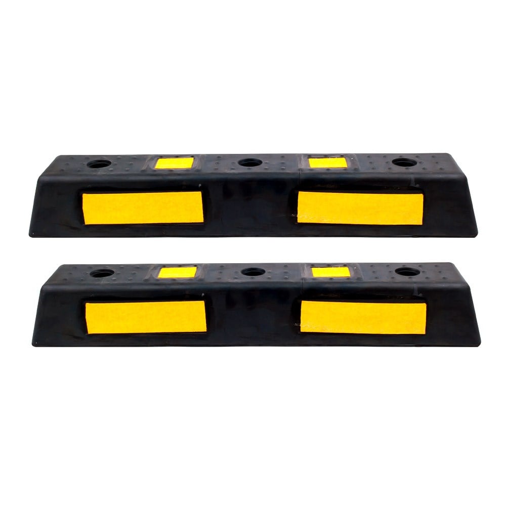 Oto Park Araç Durdurucu Kauçuk Stoper 74x15x10 cm 2 Adet Set Otopark Araç Stoperi