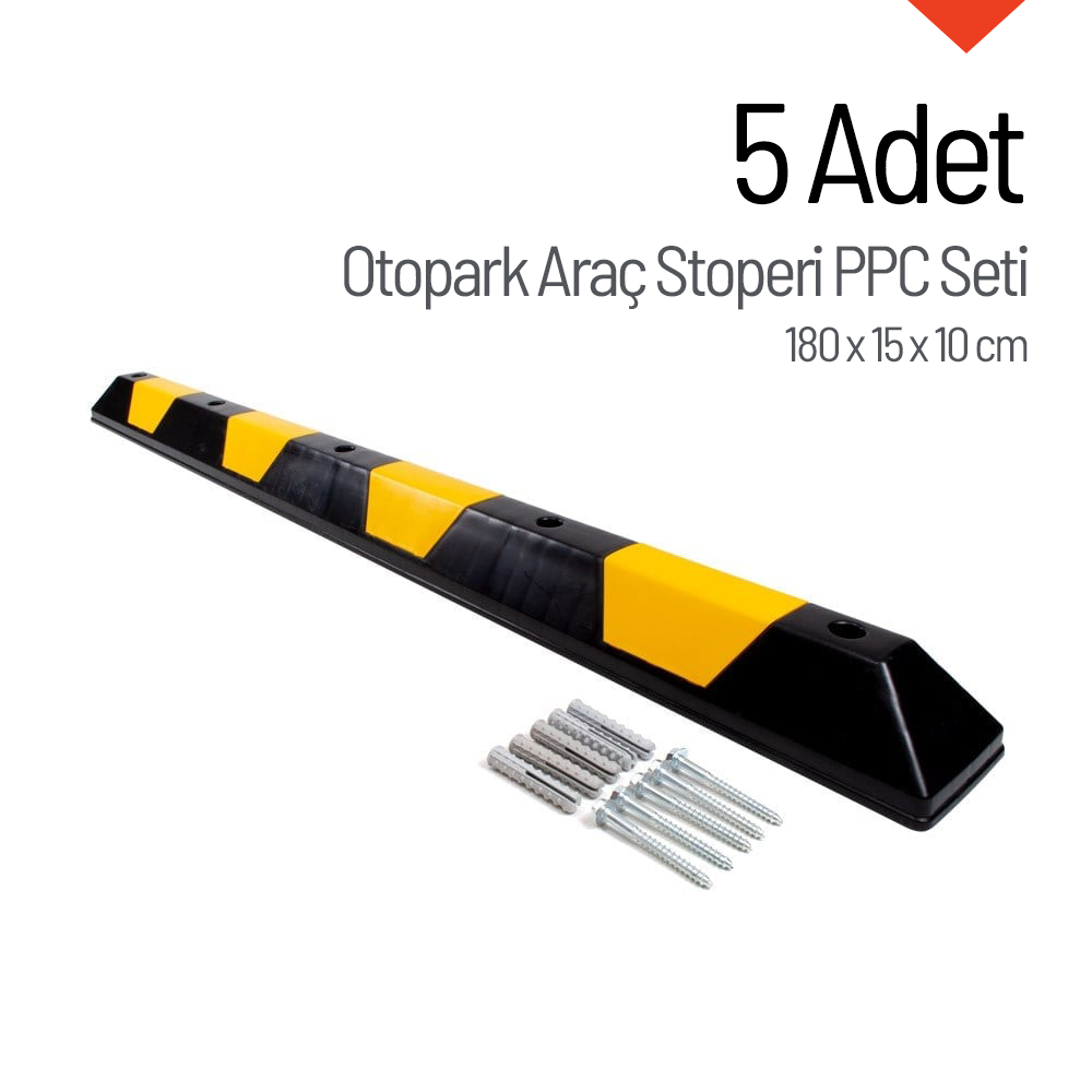 Otopark Araç Stoperi PPC Set 5 AdetOtopark Araç Stoperi