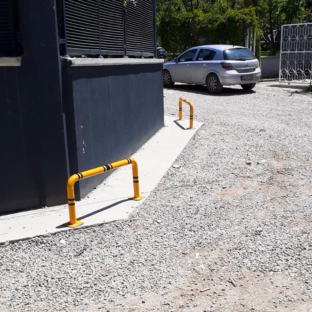 Otopark Kolon Koruyucu Bariyer, Metal Bariyer 104x46cmMetal Köşe Kolon Koruma