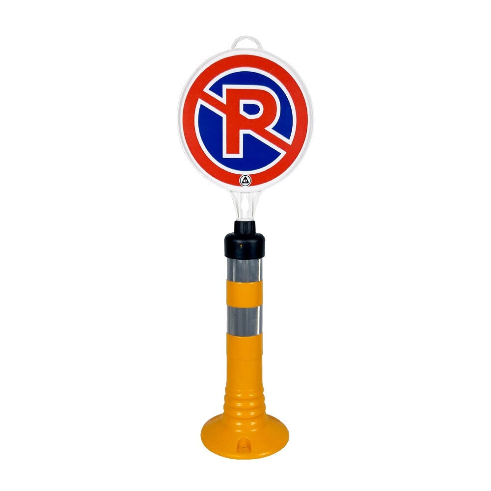 Delineator Set with ''No Parking'' Warning Sign – Yellow