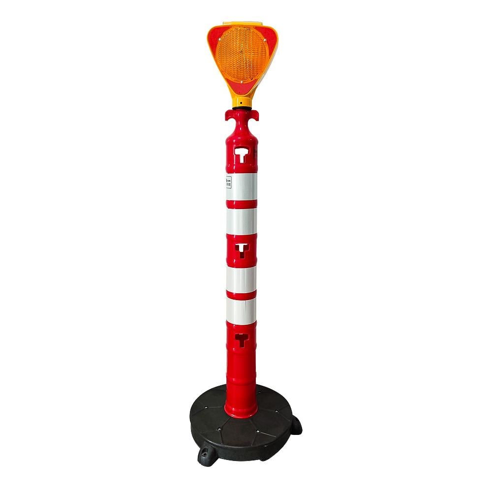 Plastik Ağırlıklı Yol Dikmesi 110x1200 mm 10'lu SetUyarı Dikmesi