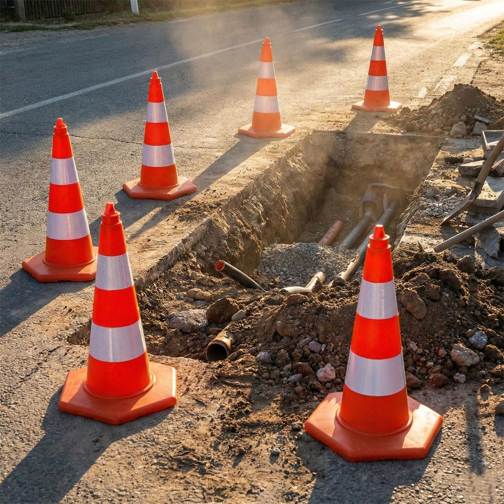 PVC Trafik Konisi 52 cm - Ağırlıksız Trafik DubasıTrafik Konisi PVC 50 cm