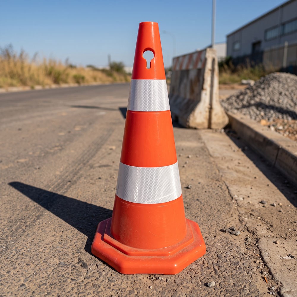 PVC Octagonal Traffic Cone with Double Collar-70 cmPVC Traffic Cones 75 cm