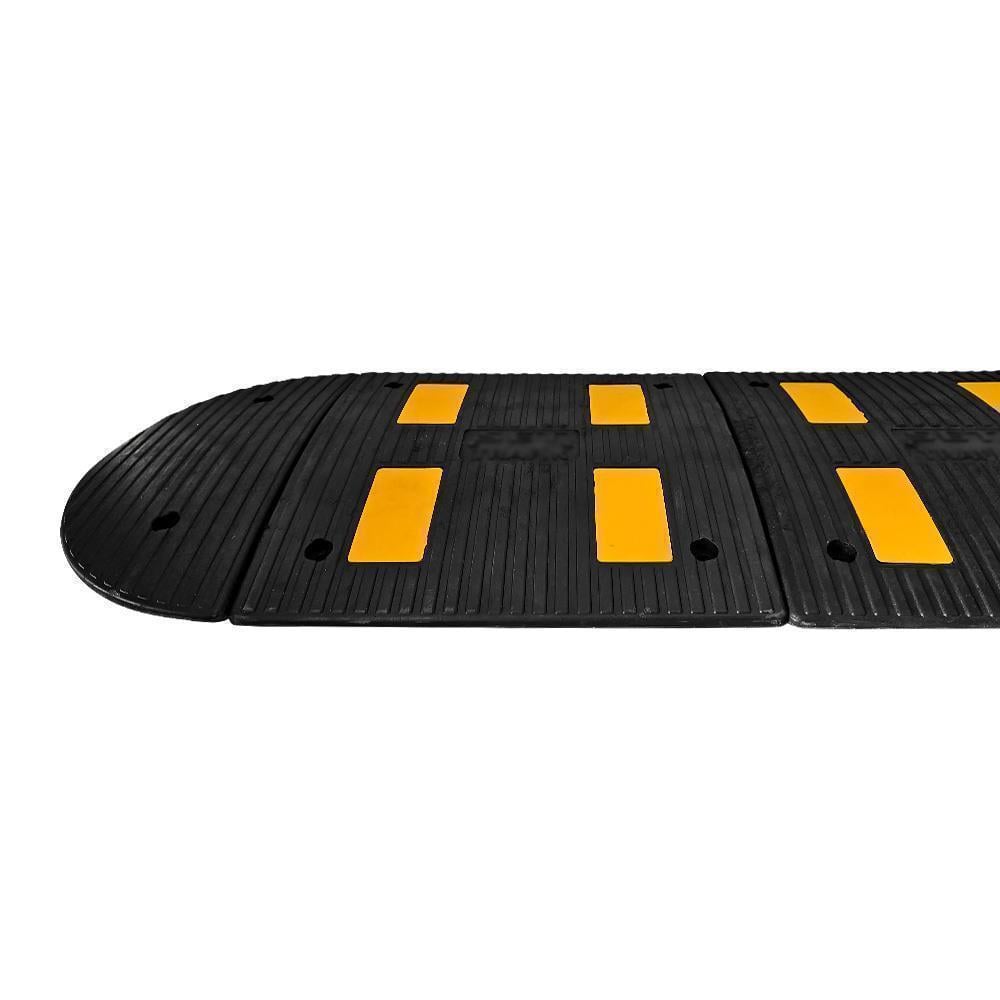 Reflektifli Kauçuk Hız Kesici 4 Bantlı - 2 Metre SetKauçuk Yol Kasisi