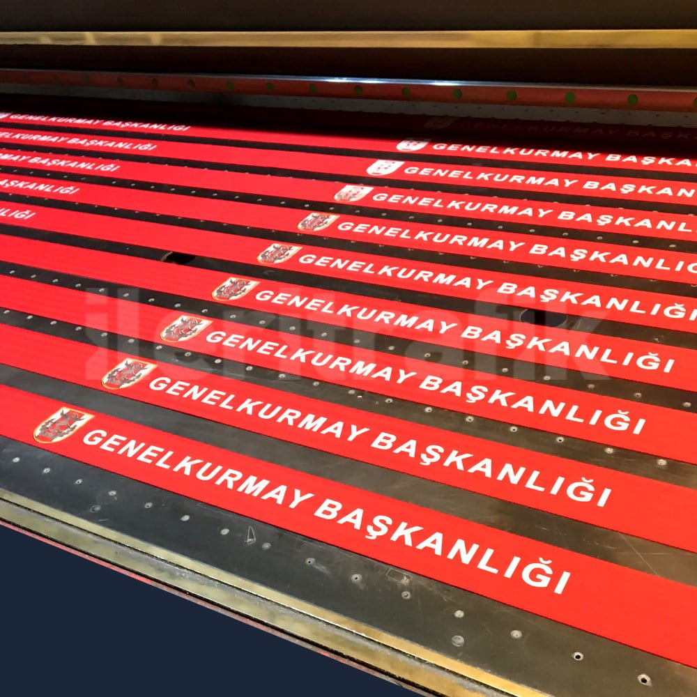Şerit Bariyer Logo Baskısı