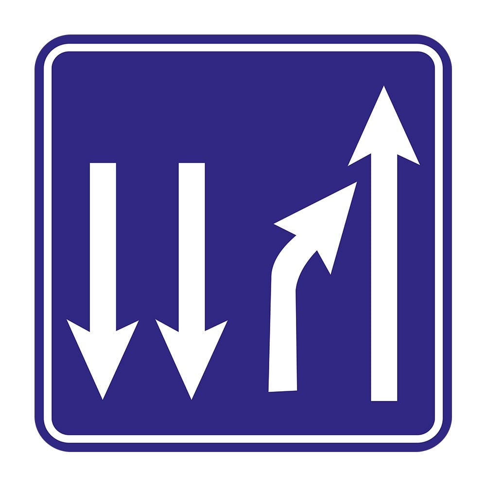 Lane Configuration Sign B-50a