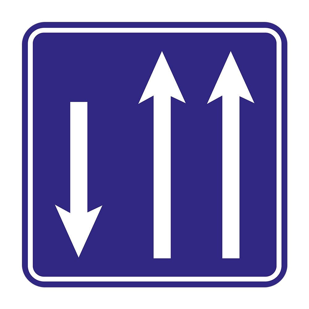 Lane Configuration Sign B-50a