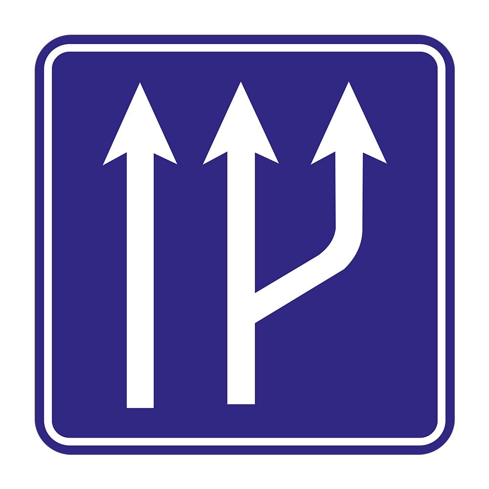 Lane Configuration Sign B-50a