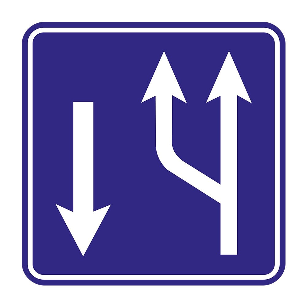 Lane Configuration Sign B-50a