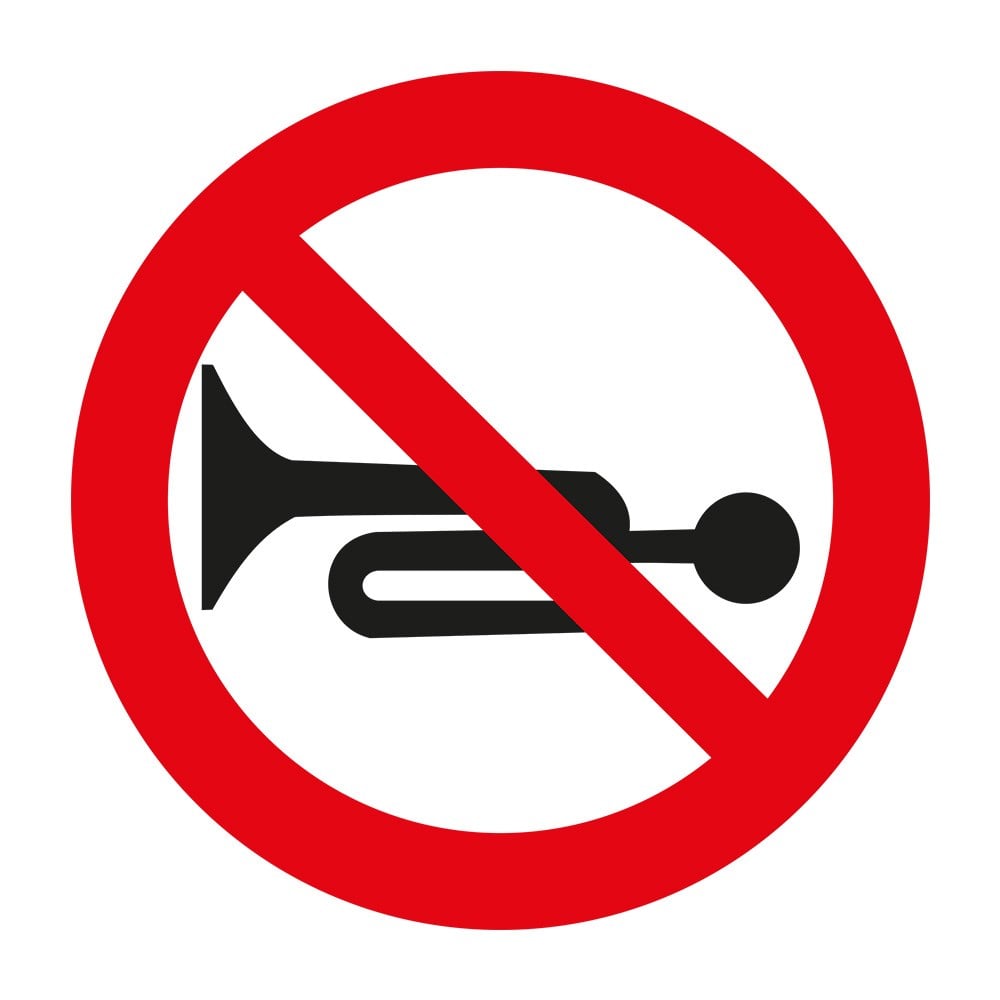 ''Sound Prohibited'' Sign TT-30