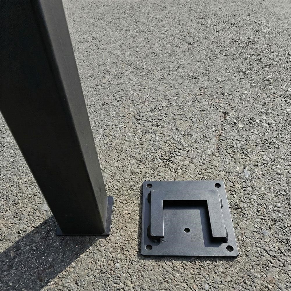Siyah Kilitli Otopark Direği 75 cm, Çıkan Tip Kızaklı Park BariyeriKilitli Park Direkleri