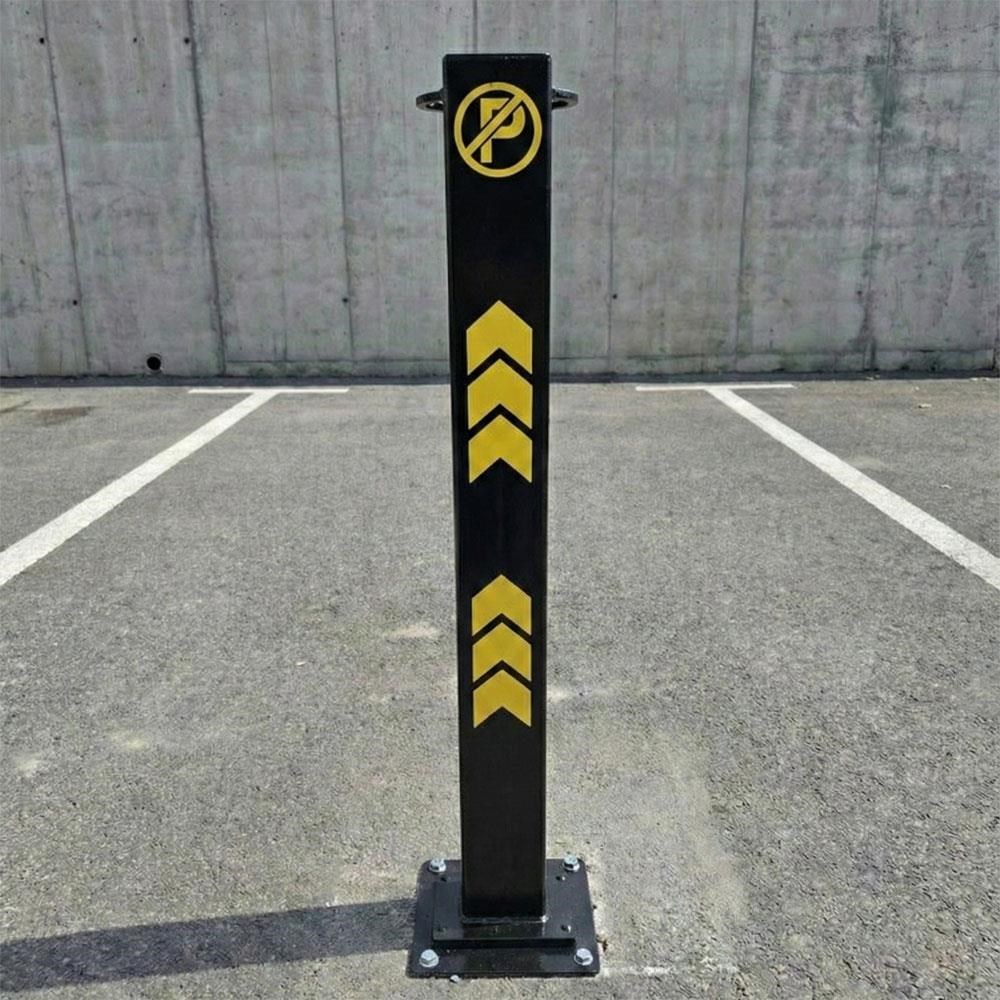 Siyah Kilitli Otopark Direği 75 cm, Çıkan Tip Kızaklı Park BariyeriKilitli Park Direkleri