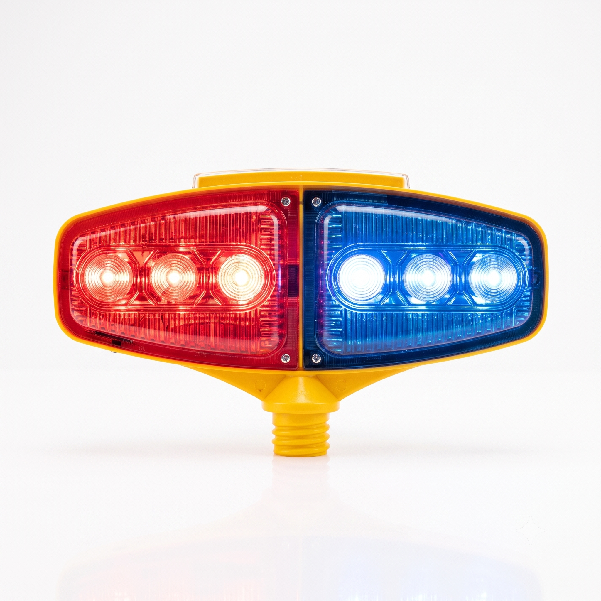 Solar Flaşörlü Ledli Çakar Lamba Kırmızı-MaviSolar Flashers