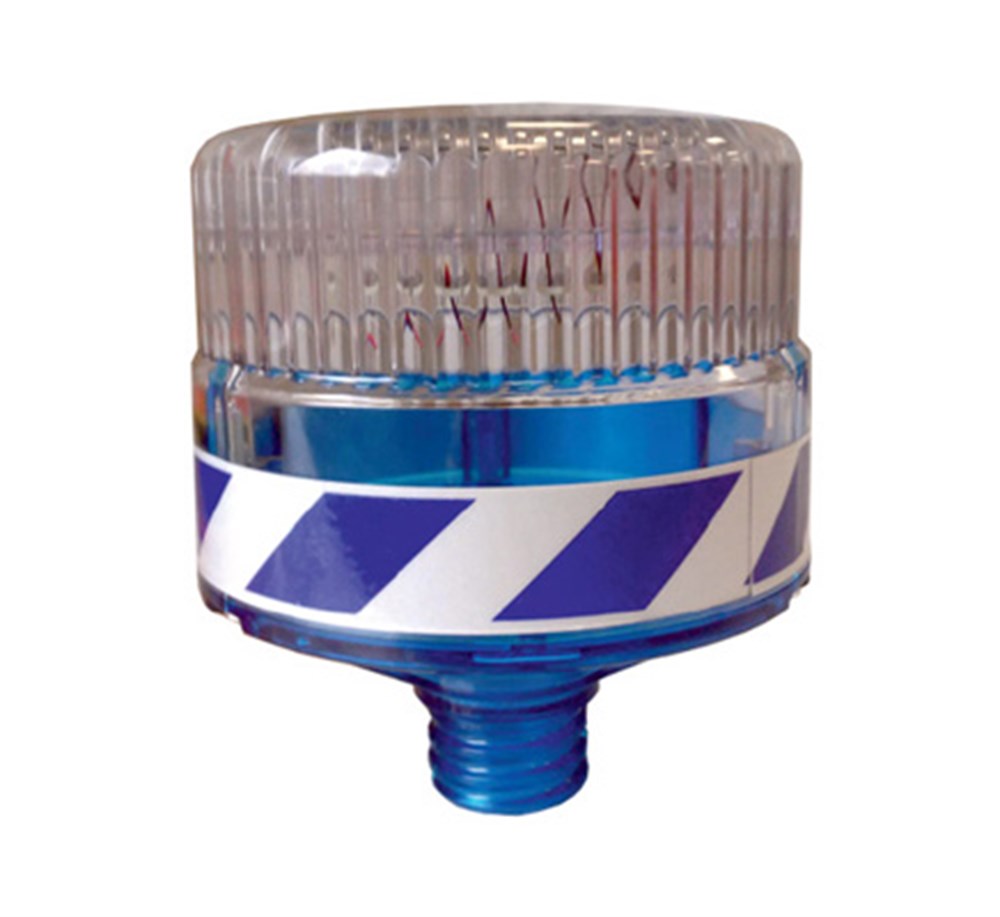 Solar Flaşörlü Uyarı Lambası (Mavi)