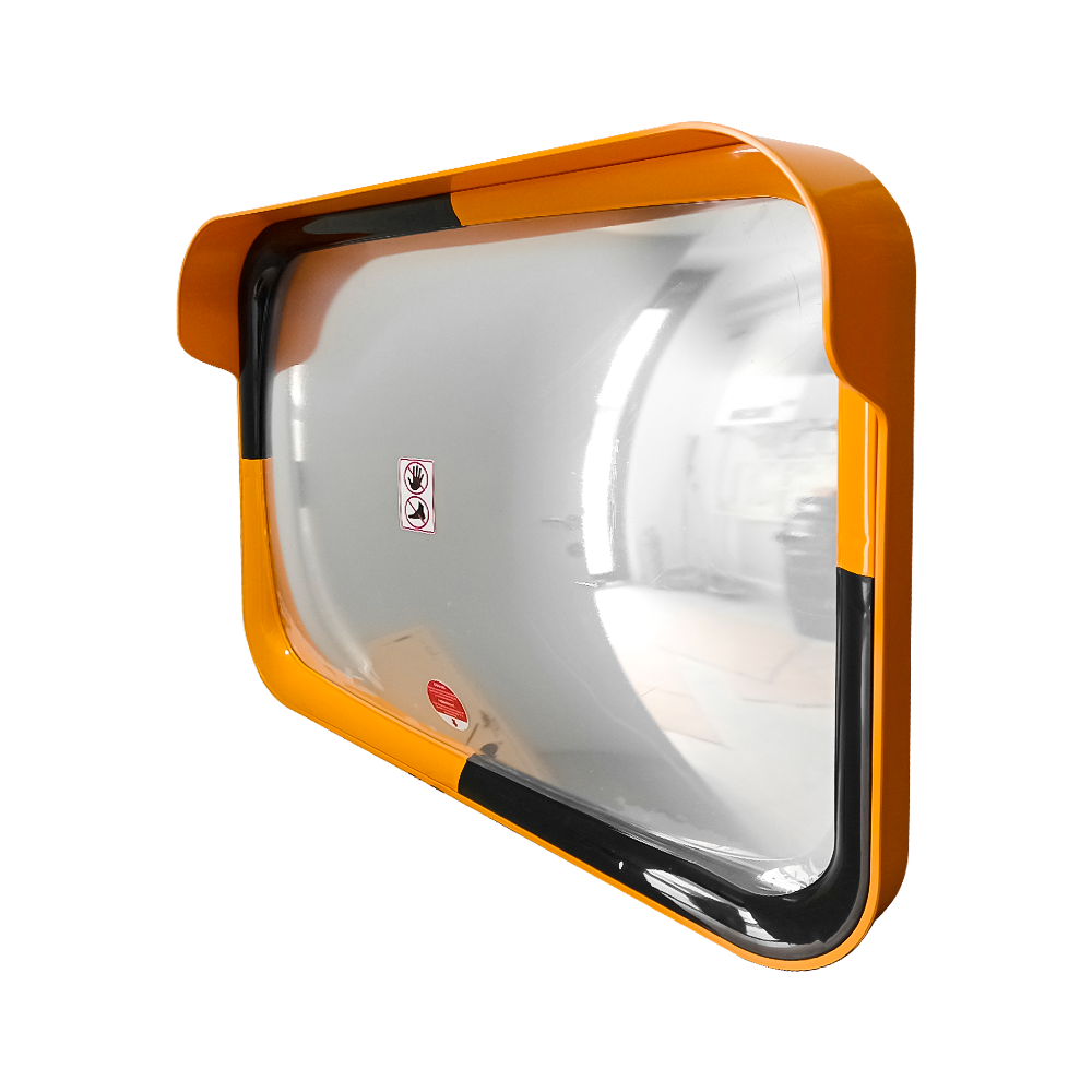 Traffic Safety Mirror 60 x 80 cm Yellow-Black, Convex Parking Mirror 