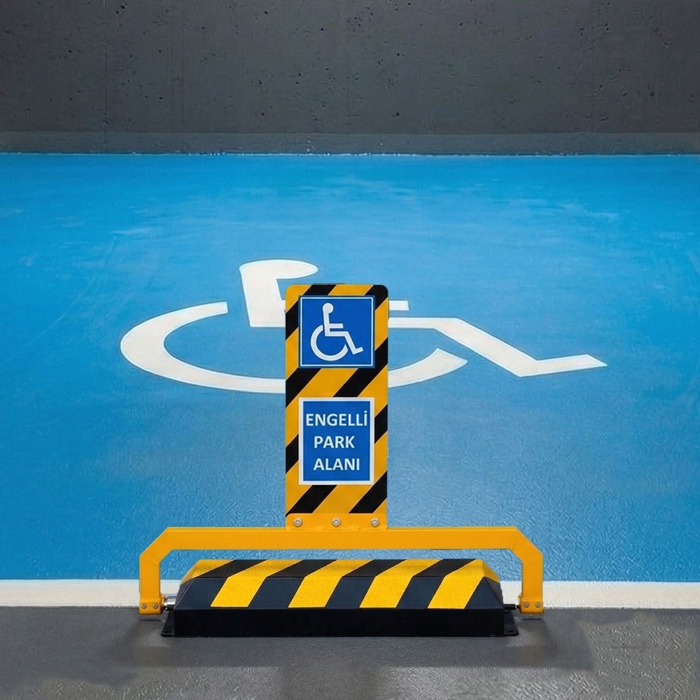 Uzaktan Kumandalı Engelli Otopark Bariyeri 63 x 15 x 55 cmKilitli Park Direkleri